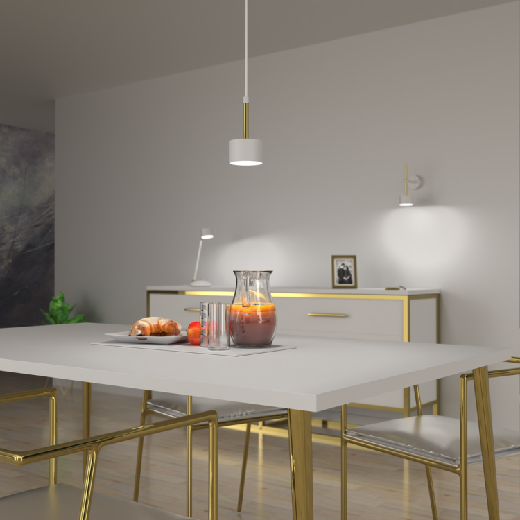 Lampa wisząca ARENA WHITE/GOLD 1xGX53 MLP7754 Milagro