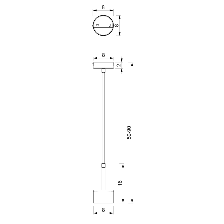 Lampa wisząca ARENA WHITE/GOLD 1xGX53 MLP7754 Milagro