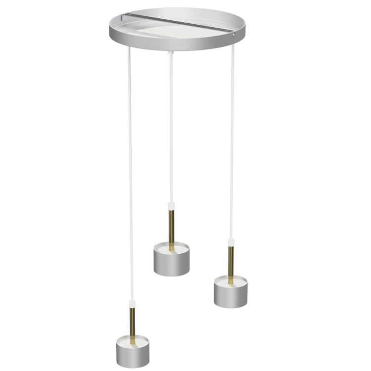 Lampa wisząca ARENA WHITE/GOLD 3xGX53 MLP7756 Milagro