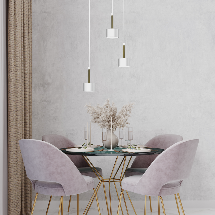 Lampa wisząca ARENA WHITE/GOLD 3xGX53 MLP7756 Milagro