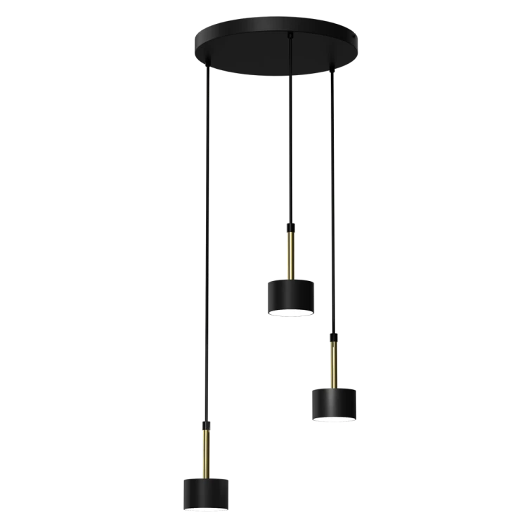 Lampa wisząca ARENA BLACK/GOLD 3xGX53 MLP7762 Milagro