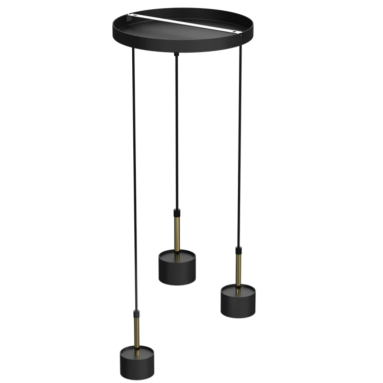 Lampa wisząca ARENA BLACK/GOLD 3xGX53 MLP7762 Milagro