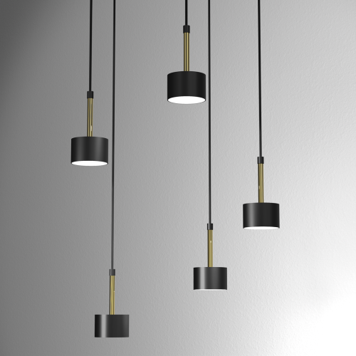 Lampa wisząca ARENA BLACK/GOLD 5xGX53 MLP7763 Milagro