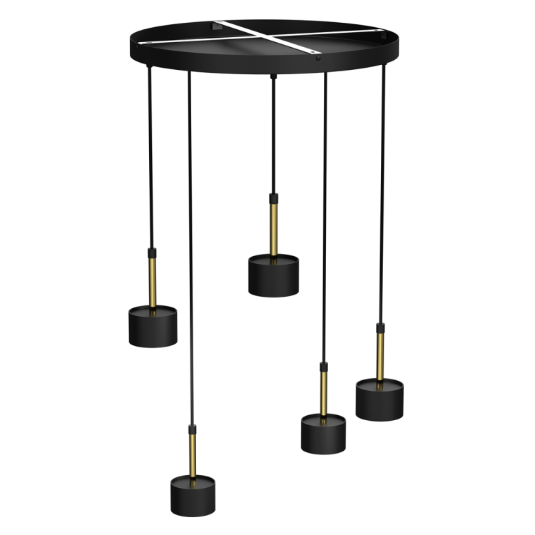 Lampa wisząca ARENA BLACK/GOLD 5xGX53 MLP7763 Milagro
