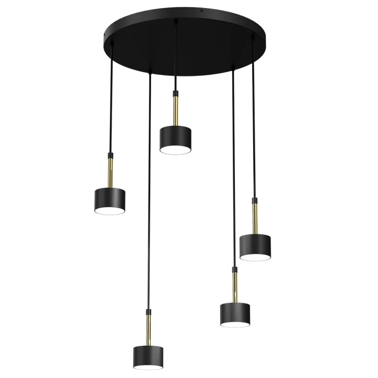 Lampa wisząca ARENA BLACK/GOLD 5xGX53 MLP7763 Milagro