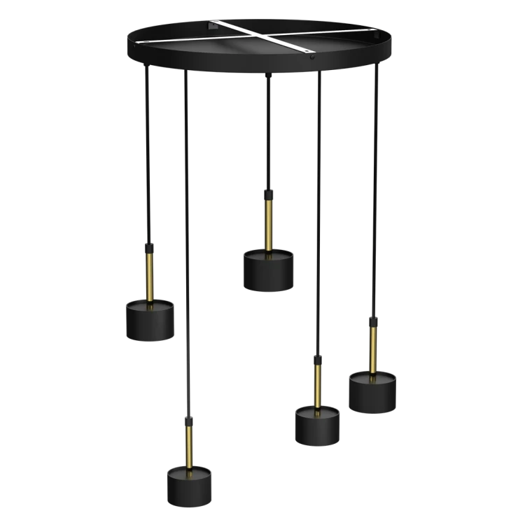 Lampa wisząca ARENA BLACK/GOLD 5xGX53 MLP7763 Milagro