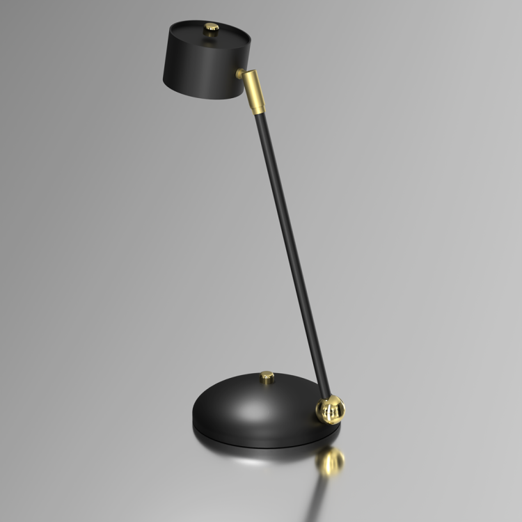 Lampka biurkowa ARENA BLACK/GOLD 1xGX53 MLP7764 Milagro