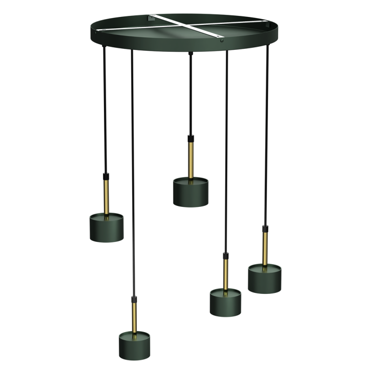 Lampa wisząca ARENA GREEN/GOLD 5xGX53 MLP7769 Milagro