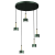 Lampa wisząca ARENA GREEN/GOLD 5xGX53 MLP7769 Milagro