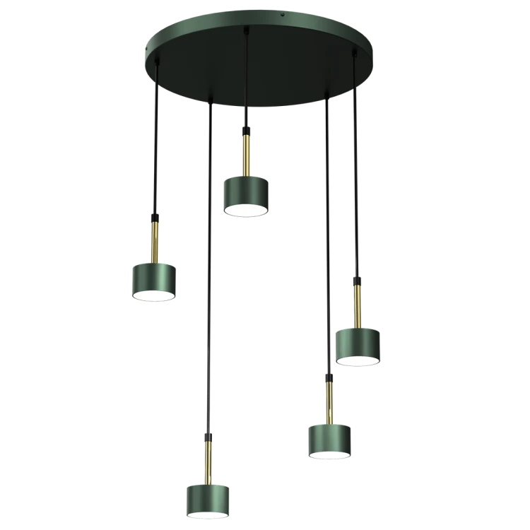 Lampa wisząca ARENA GREEN/GOLD 5xGX53 MLP7769 Milagro