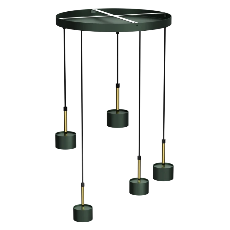 Lampa wisząca ARENA GREEN/GOLD 5xGX53 MLP7769 Milagro