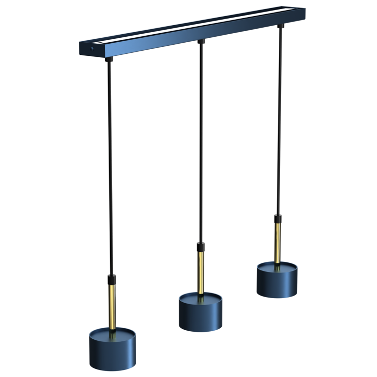 Lampa wisząca ARENA BLUE/GOLD 3xGX53 MLP7773 Milagro
