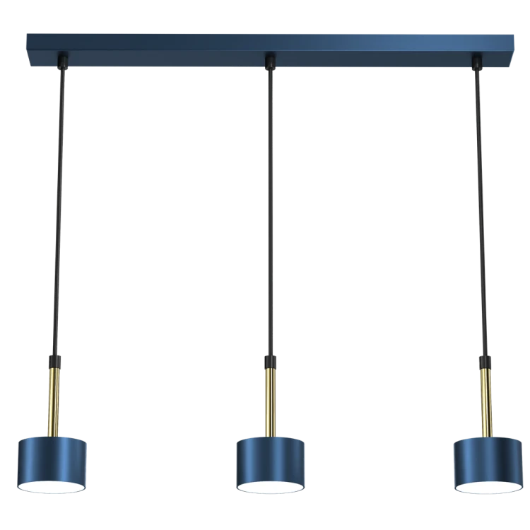 Lampa wisząca ARENA BLUE/GOLD 3xGX53 MLP7773 Milagro