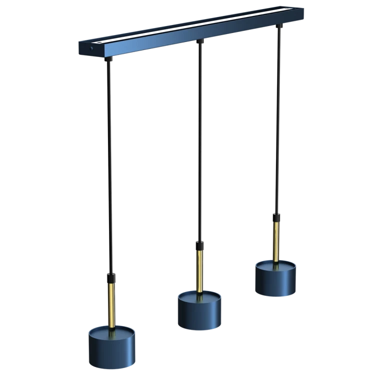 Lampa wisząca ARENA BLUE/GOLD 3xGX53 MLP7773 Milagro
