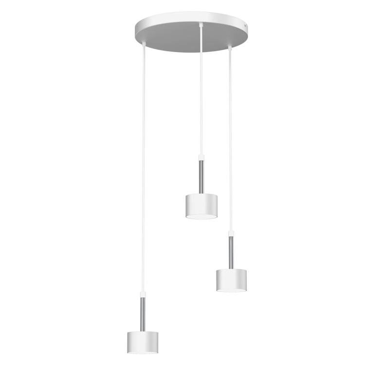 Lampa wisząca ARENA WHITE/SILVER 3xGX53 MLP7780 Milagro