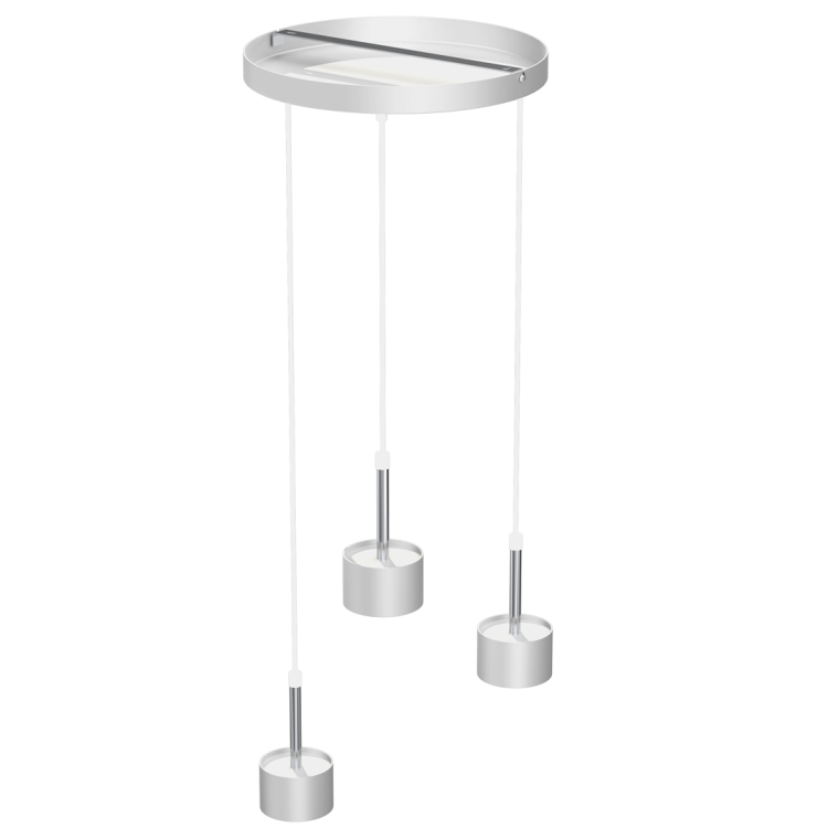 Lampa wisząca ARENA WHITE/SILVER 3xGX53 MLP7780 Milagro