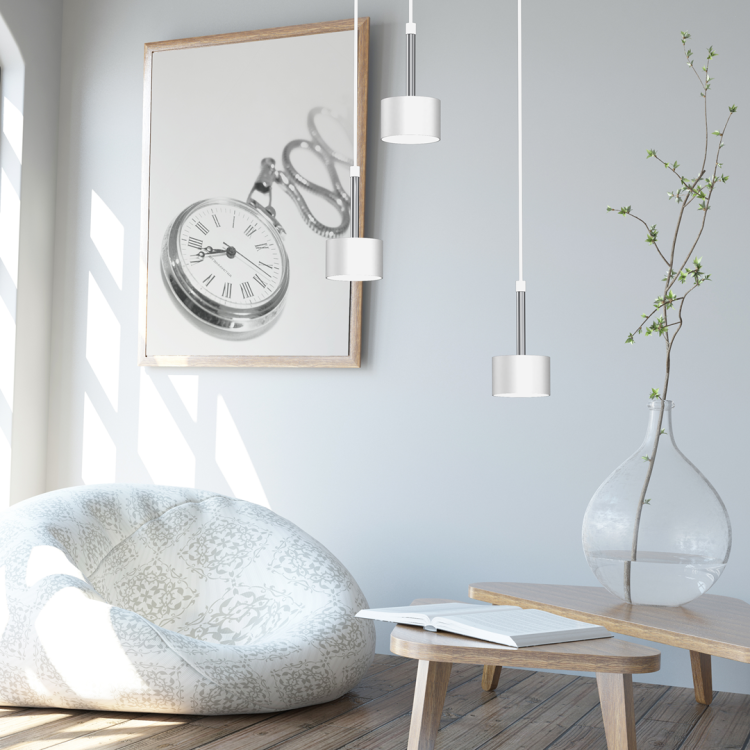 Lampa wisząca ARENA WHITE/SILVER 3xGX53 MLP7780 Milagro