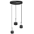 Lampa wisząca ARENA BLACK/SILVER 3xGX53 MLP7786 Milagro