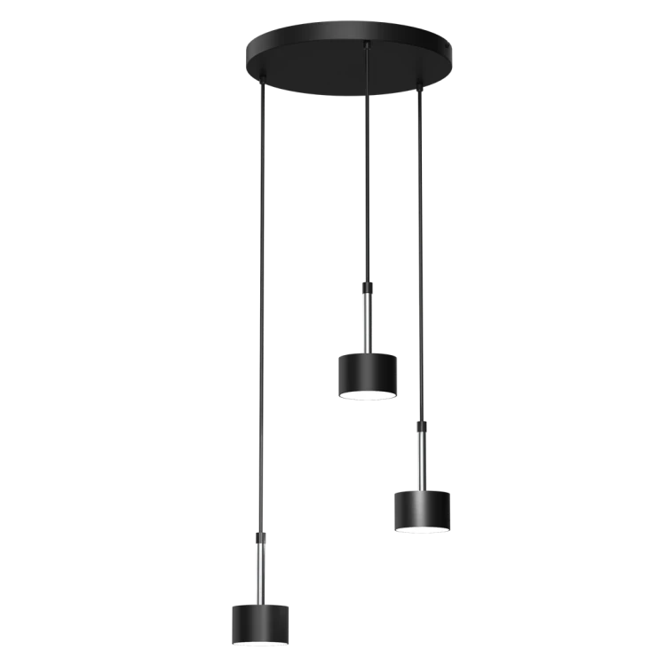 Lampa wisząca ARENA BLACK/SILVER 3xGX53 MLP7786 Milagro