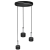 Lampa wisząca ARENA BLACK/SILVER 3xGX53 MLP7786 Milagro