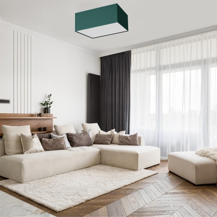 Lampa sufitowa VERDE GREEN kwadrat 2xE27 MLP7874 Milagro