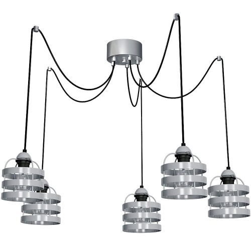 Lampa wisząca LARS GREY 5xE27 MLP788 Milagro