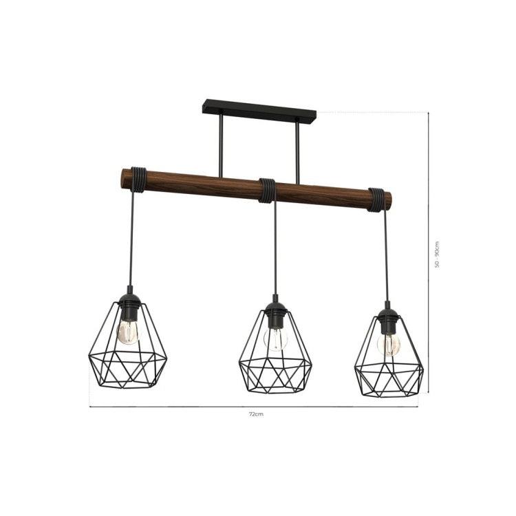 Lampa wisząca ACERO 3xE27 MLP7888 Milagro