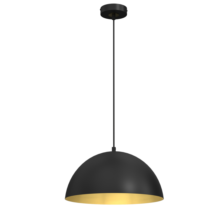 Lampa sufitowa wisząca Industrialna Loft BETA BLACK/GOLD 1xE27 35cm MLP7896 Milagro nowoczesna oprawa oświetleniowa metal żyrandol do Kuchni Jadalni nad stół blat wyspę czarny czarna złoty złota czarno złota zwis Inspiracje Premium