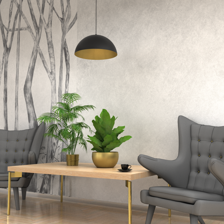 Lampa sufitowa wisząca Industrialna Loft BETA BLACK/GOLD 1xE27 35cm MLP7896 Milagro nowoczesna oprawa oświetleniowa metal żyrandol do Kuchni Jadalni nad stół blat wyspę czarny czarna złoty złota czarno złota zwis Inspiracje Premium