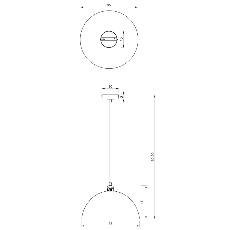 Lampa sufitowa wisząca Industrialna Loft BETA BLACK/GOLD 1xE27 35cm MLP7896 Milagro nowoczesna oprawa oświetleniowa metal żyrandol do Kuchni Jadalni nad stół blat wyspę czarny czarna złoty złota czarno złota zwis Inspiracje Premium