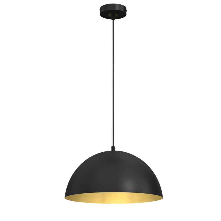 Lampa sufitowa wisząca Industrialna Loft BETA BLACK/GOLD 1xE27 35cm MLP7896 Milagro nowoczesna oprawa oświetleniowa metal żyrandol do Kuchni Jadalni nad stół blat wyspę czarny czarna złoty złota czarno złota zwis Inspiracje Premium