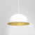Lampa sufitowa wisząca Industrialna Loft BETA WHITE/GOLD 1xE27 35cm MLP7897 Milagro nowoczesna oprawa oświetleniowa metal żyrandol do Kuchni Jadalni nad stół blat wyspę biały biała złoty złota biało złota zwis Inspiracje Premium