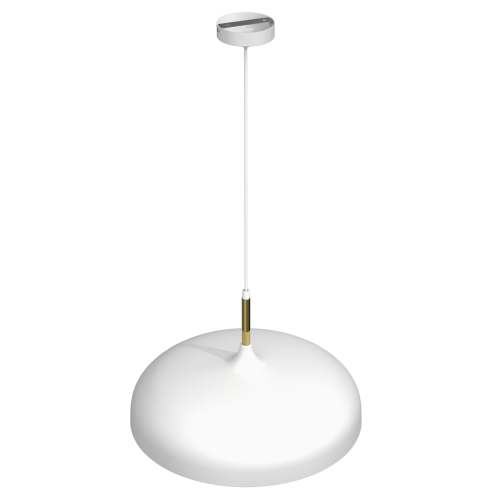 Lampa wisząca LINCOLN WHITE/GOLD 1xE27 45cm MLP7899 Milagro