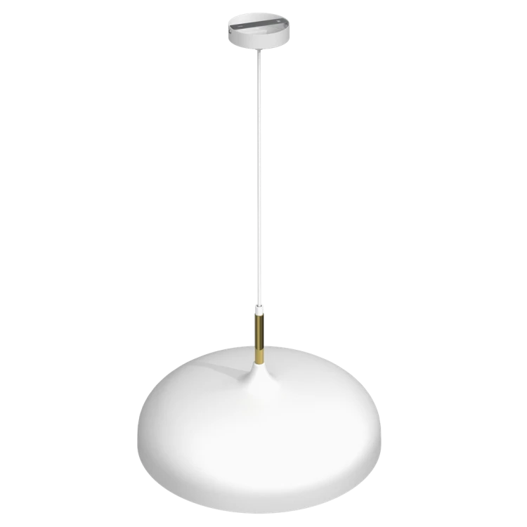 Lampa wisząca LINCOLN WHITE/GOLD 1xE27 45cm MLP7899 Milagro