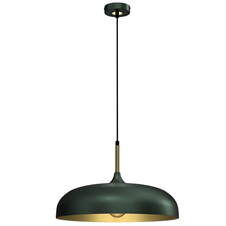 Lampa wisząca LINCOLN GREEN/GOLD 1xE27 45cm MLP7900 Milagro