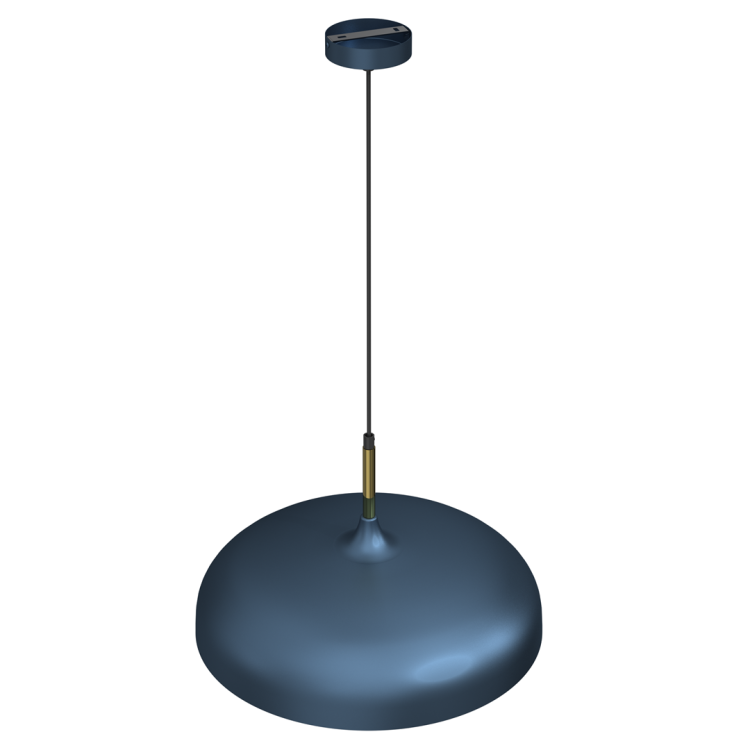 Lampa wisząca LINCOLN BLUE/GOLD 1xE27 45cm MLP7901 Milagro