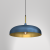Lampa wisząca LINCOLN BLUE/GOLD 1xE27 45cm MLP7901 Milagro