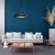 Lampa wisząca LINCOLN BLUE/GOLD 1xE27 45cm MLP7901 Milagro