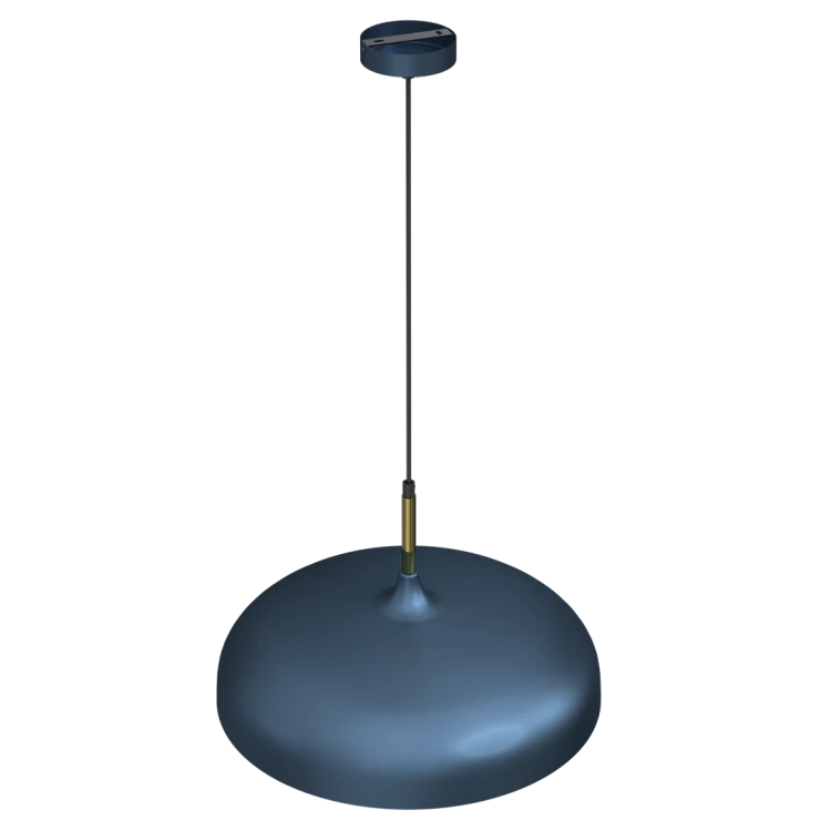 Lampa wisząca LINCOLN BLUE/GOLD 1xE27 45cm MLP7901 Milagro