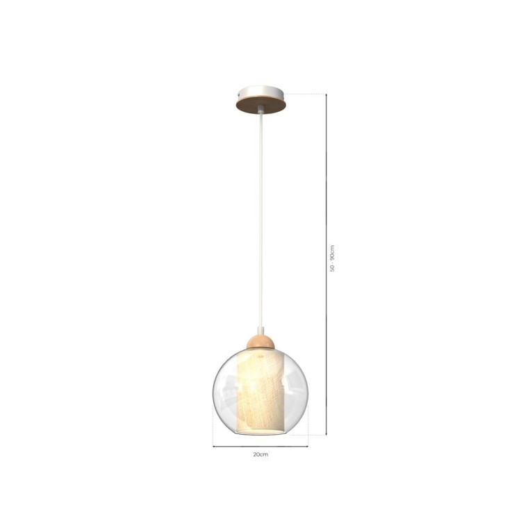 Lampa wisząca TELA 1xE27 fi20 MLP7955 Milagro