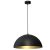 Lampa sufitowa wisząca Industrialna Loft BETA BLACK/GOLD 1xE27 45cm MLP7973 Milagro nowoczesna oprawa oświetleniowa metal żyrandol do Kuchni Jadalni nad stół blat wyspę czarny czarna złoty złota czarno złota zwis Inspiracje Premium