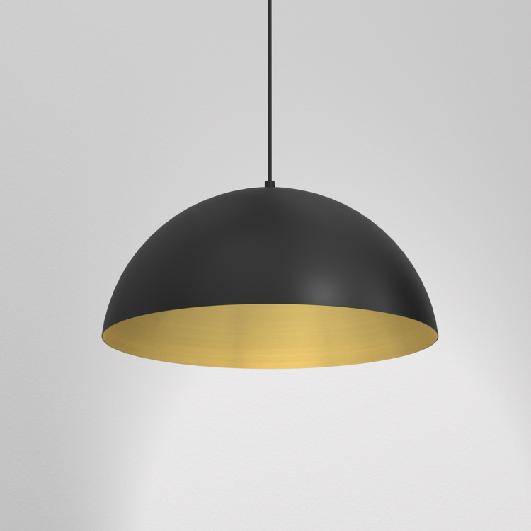 Lampa sufitowa wisząca Industrialna Loft BETA BLACK/GOLD 1xE27 45cm MLP7973 Milagro nowoczesna oprawa oświetleniowa metal żyrandol do Kuchni Jadalni nad stół blat wyspę czarny czarna złoty złota czarno złota zwis Inspiracje Premium