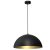 Lampa sufitowa wisząca Industrialna Loft BETA BLACK/GOLD 1xE27 45cm MLP7973 Milagro nowoczesna oprawa oświetleniowa metal żyrandol do Kuchni Jadalni nad stół blat wyspę czarny czarna złoty złota czarno złota zwis Inspiracje Premium