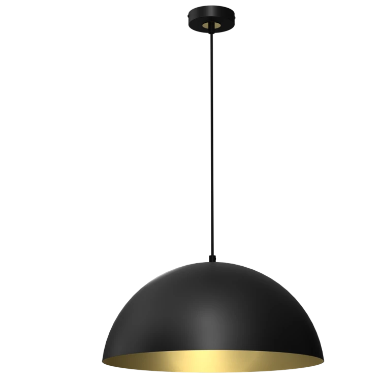 Lampa sufitowa wisząca Industrialna Loft BETA BLACK/GOLD 1xE27 45cm MLP7973 Milagro nowoczesna oprawa oświetleniowa metal żyrandol do Kuchni Jadalni nad stół blat wyspę czarny czarna złoty złota czarno złota zwis Inspiracje Premium