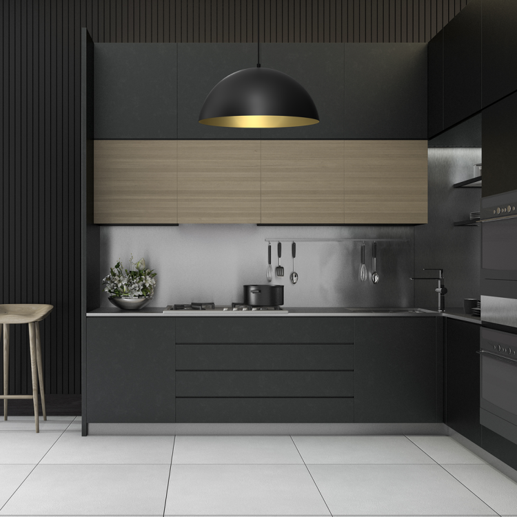 Lampa sufitowa wisząca Industrialna Loft BETA BLACK/GOLD 1xE27 45cm MLP7973 Milagro nowoczesna oprawa oświetleniowa metal żyrandol do Kuchni Jadalni nad stół blat wyspę czarny czarna złoty złota czarno złota zwis Inspiracje Premium
