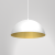 Lampa sufitowa wisząca Industrialna Loft BETA WHITE/GOLD 1xE27 45cm MLP7974 Milagro nowoczesna oprawa oświetleniowa metal żyrandol do Kuchni Jadalni nad stół blat wyspę biały biała złoty złota biało złota zwis Inspiracje Premium