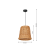 Lampa wisząca VIMINI NATURAL WOOD 1xE27 MLP7990 Milagro