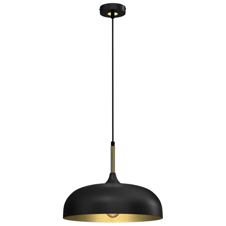 Lampa wisząca LINCOLN BLACK/GOLD 1xE27 35cm MLP8030 Milagro