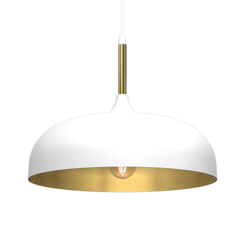 Lampa wisząca LINCOLN WHITE/GOLD 1xE27 35cm MLP8031 Milagro