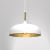 Lampa wisząca LINCOLN WHITE/GOLD 1xE27 35cm MLP8031 Milagro